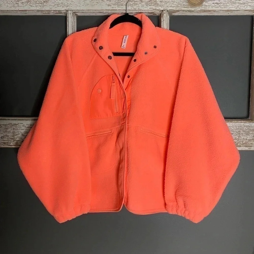 Boutique Zenana Oversized Ultra Comfy Snap Fleece Jacket - Size Small - Picture 2 of 6